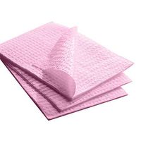 APQ 500 Pack Towel, 3 Ply Tissue 13 x 18, Mauve Waffle Towel Disposable Scales Protector. Absorbent Durability Multipurpose Eco Friendly Dental Bibs Recycled Fibre Latex Free