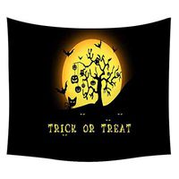 Bosji (150x200cm) Wall Hanging Tapestry, Happy Halloween Decorative Pumpkins Sastle Tree Printed Scary Tapestry, Art Home Garden Decoration