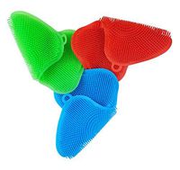 INHCH Silicone Dish Scrubber - Silicone Sponge Dish Brush Kitchen Sponges Silicone Scrubber Kitchen Sponges Dish Scrubber Gadgets Kitchen Dish Sponges Silicone Washing Scrub