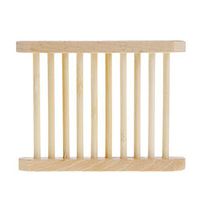 jinetor Wooden Handmade Bathroom Anti-Skid Soap Dish Sink Drain Holder Sundries Rack
