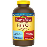 Nature Made Burp-Less Fish Oil 1200 mg Softgels, 300 Count for Heart Health†