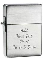 Zippo Personalized Message Engraved Customized 1935 Replica Original Indoor Outdoor Windproof Lighter (1935 No/slashes)