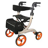 CVEUE Walker for The Elderly Lightweight Alumium Walking Frame-Walking Frame Supports Up to 100kg with Back Support Walking Frame for Seniors with Seat Basket Lightweight Aluminum Walker