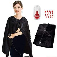 blanket USB Heated Shawl and Lap Throw Electric with Auto Shutoff, Ultra Soft Throw Flannel Heated Cape Warm Shawl, for Car Office Sofa Chair-Machine Washable 100x65 cm