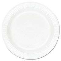 Dart Concorde Foam Plate, 9" dia, White, 125/Pack, 4 Packs/Carton
