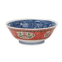 Bowl Bowl Ceramic Ramen Bowl Restaurant Large Soup Bowl Retro Home Cereal Bowl Fruit Salad Bowl 19.8X7.5CM Household tableware, retro bowl (Color : Blue)