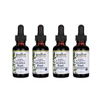 Swanson Licorice Root Liquid Extract (Alcohol and Sugar-Free) 1 fl oz Liquid 4 Pack