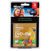 Imation 4x DVD+RW Media - 1.4GB - 80mm Mini - 3 Pack Blister Pack