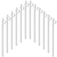 Whirley Flexible 11 inch BPA free Straws with Caps, 12 pack