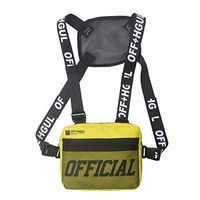 Trido Universal Chest Rig Bag Adjustable Functional Shoulder Pack Walkie Talkie Harness Radio Holster Holder for Men Women (Yellow)