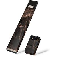 Skinit Decal Wrap for Juul E-Cigarette - Officially Licensed Skinit Originally Designed Love Rose Gold Black Design