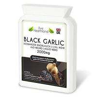 Gluten Free ODORLESS Black Garlic Supplement Pills. High Potency Equal to 2000mg Fresh Garlic Bulbs. Suitable for Vegan Vegetarian Tablets. Made in UK (1 Bottle)