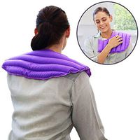 My Heating Pad Microwavable Heating Pad for Neck and Shoulders Pain Relief | Natural and Reusable Hot Cold Pack | Heated Neck Wrap for Stress and Tension Relief Therapy | Shoulder Heating Pad (Purple)