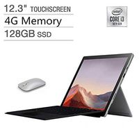 Newest Microsoft Surface Pro 7 12.3" Touch-Screen (2736 x 1824) with Mobile Mouse | Intel Core i3-1005G1 | 4GB Memory | 128GB SSD | WiFi | Black Keyboard | Windows 10 | Platinum