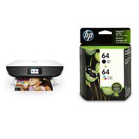 HP ENVY Photo 7155 All in One Photo Printer with Wireless Printing, HP Instant Ink & Amazon Dash Replenishment ready - White with Std Ink Bundle