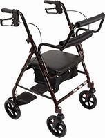 Transport Rollator, Color: Burgundy