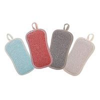 Microfiber Scouring Pads Double Sided Scrubbing Sponges - Great for Non Stick Pans Pots Cookware (Pack of 4)