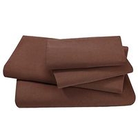 unbrand 1800 Comfort Super Soft Vivid Bed Sheet Set Flat Fitted DEEP Pocket Sheets 4PC/Chocolate/King