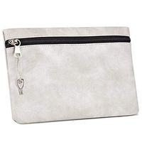 Smell Proof Bags and Container with Lock - Carbon Lined Odor Proof Pouch with Key Lock - Discreet Locking Travel Case - Bag for Medication, Herbs, Spice, Perfume, Vegan Leather (Grey)