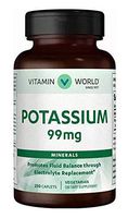 Potassium 99 mg Minerals Vegetarian Dietary Supplement 250 caplets