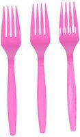 Big Party Pack Plastic Forks | Bright Pink | 100 ct. | Party Supply