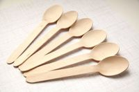 Disposable Wooden Cutlery VALUE PACK - 200 Count = 100 Forks 100 Spoons