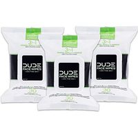 DUDE Face & Body Wipes (30 Wipes Each) Energizing & Refreshing Scent Infused with Pro Vitamin B-5, Face Cleansing Cloths for Men, Lightly Scented, Hypoallergenic, Alcohol Free, 30 Count (Pack of 3)