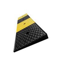 KoTag Durable Rubber Road Along The Slope Car Ramp Triangle Pad Traffic Facility Speed Bump Scooter Threshold Steps Ramp (Color : Black, Size : 98.5x24.5x4cm)