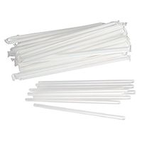 SafePro STRC, 7.75-Inch Clear Individually Wrapped Jambo Stirrers, Disposable Cocktail Cold Beverage Plastic Drinking Straws (500)