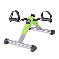 Folding Exercise Bike Portable Pedal Exerciser with Electronic Display and Adjustable Resistance,Green