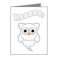 Note Cards (10 Pack) Spooky Little Ghost Owl