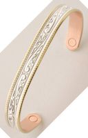 Sabona 55270 Western Scroll Duet Magnetic Bracelet, Extra Large