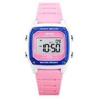 Electronic Wristwatch for Men Students, Sports 50 Bar Waterproof Cute Candy Color Silicone Band Luminous LED Digital Stopwatch Date Watch Wonderful Gifts (Pink)
