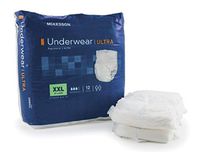 MCK38773100 - Adult Absorbent Underwear McKesson Ultra Pull On 2X-Large Disposable Heavy Absorbency (1 Case - 12 Pairs)