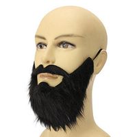 Funny Costume Party Male Man Halloween Beard Facial Hair Disguise Game Black Mustache
