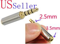 FYL 2.5mm 1/8" Male Plug 4 Pole to 3.5mm Female Jack Audio Video Plug Adapter