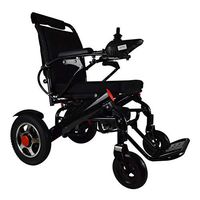 New Lightweight Electric Wheelchair Folding Remote Control Electric Wheelchair Motorized Electric Power Wheelchair, FDA Approved Power Wheelchair (Black)