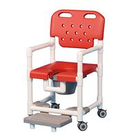 Innovative Products Unlimited ELT817 P FR R Elite Shower Commode Chair with Footrest, 21 lb