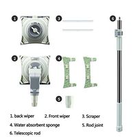 SHYS Double-Sided Magnetic Glass Cleaner, Telescopic Window Washing Equipment for Glass Thickness of 5-35mm with Magnetic Adjustment