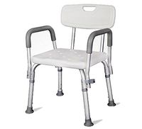 NYDZDM Shower Chair Bathroom Stool Bath Bench for Disabled Elderly with Armrests and Back Non-Slip Heigt Adjustable