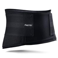 FREETOO Back Brace, Adjustable Back Support for Lower Back Lumbar Belt Suppor with Breathable Mesh to Relief Back Pain Dual Adjustable Support Straps for Men&Women