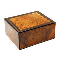 Cigar Humidor Desktop Cigar Box Large Capacity Cigar Cabinet, Cuban Solid Wood Box with Hygrometer and Humidifier Cedar Wood Lining, Constant Temperature and Humidity Cigarette Box, Thick Wooden Seal,