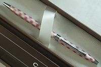Cross Century Colors Executive Essential Classic Gingham Pink Print Tints with Jewelry-Quality Center Band Medium Point Ballpoint Pen