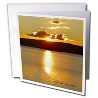 3dRose Sunset Over Joe Globe Lake - Greeting Cards, 6 x 6 inches, set of 12 (gc_9197_2)