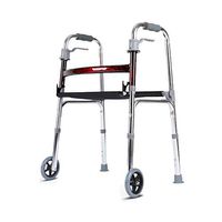 Lightweight Rollator Walker-Wide Seat(Chair) 2 Solid Wheels Height Adjustable-Medical Rolling Mobility Rollator for Senior/Elderly/Disabled-Drive Transport Walker,Walking Aid/Frame