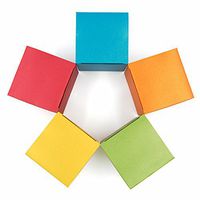 20 Count Gift Favor Boxes with Lids 3x3x3 inch - Vintage Pearlescent Paper Boxes for Gifts Crafting Candy Treat Cupcake Wedding Birthday Holiday Baby Shower Favor (Assorted Colored)