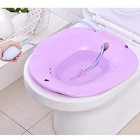 Sitz Baths Over The Toilet Perineal Soaking Bath for Hemorrhoidal Relief for Elderly Pregnant Women Avoid Squatting 38.5x36.5x11cm,Purple