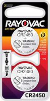 Rayovac CR2450 Battery, 3V Lithium Coin Cell CR2450 Batteries (2 Battery Count)