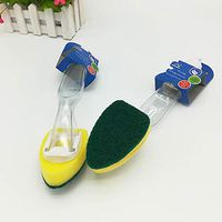 1+1 Dish Wand Heavy Duty Dish Washing Sponge Brush for Home Kitchen Sink Cleaning Brush