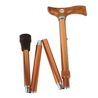 M-GYG Folding Walking Cane Gold/Gray Anodized Aluminum Collapsible Adjustable Walking Stick from 29 to 34 inches (Gold)